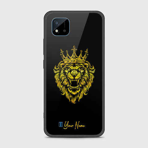 Realme C20 Cover- Gold Series - HQ Ultra Shine Premium Infinity Glass Soft Silicon Borders Case