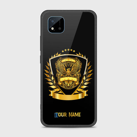 Realme C20 Cover- Gold Series - HQ Ultra Shine Premium Infinity Glass Soft Silicon Borders Case