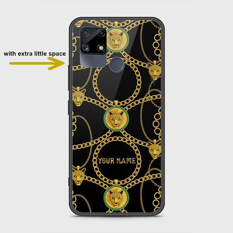 Realme C25s Cover- Gold Series - HQ Ultra Shine Premium Infinity Glass Soft Silicon Borders Case