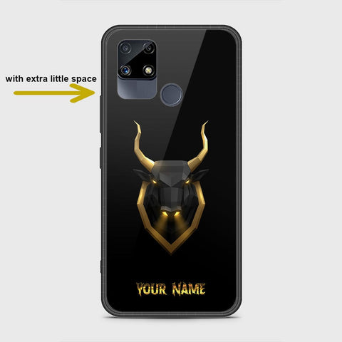 Realme C25s Cover- Gold Series - HQ Ultra Shine Premium Infinity Glass Soft Silicon Borders Case