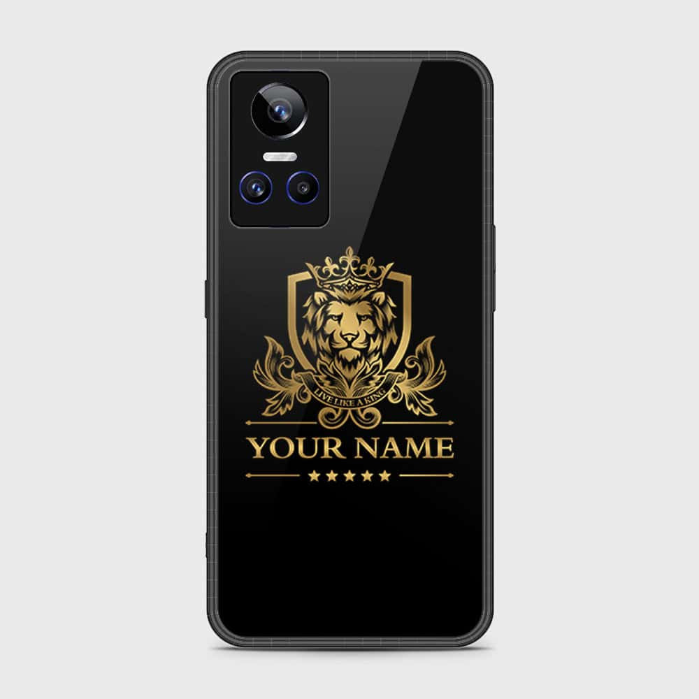 Realme GT Neo 3 Cover- Gold Series - HQ Ultra Shine Premium Infinity Glass Soft Silicon Borders Case