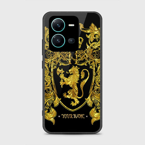 Vivo V25e Cover- Gold Series - HQ Ultra Shine Premium Infinity Glass Soft Silicon Borders Case