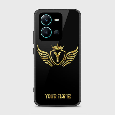 Vivo V25e Cover- Gold Series - HQ Ultra Shine Premium Infinity Glass Soft Silicon Borders Case