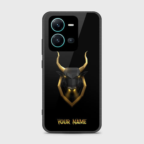 Vivo V25e Cover- Gold Series - HQ Ultra Shine Premium Infinity Glass Soft Silicon Borders Case