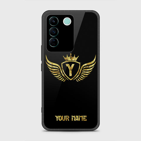 Vivo V27e Cover- Gold Series - HQ Ultra Shine Premium Infinity Glass Soft Silicon Borders Case