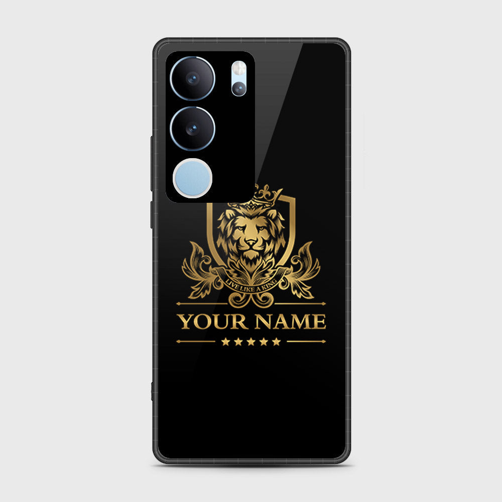 Vivo V29 Pro Cover- Gold Series - HQ Ultra Shine Premium Infinity Glass Soft Silicon Borders Case