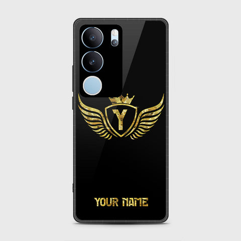 Vivo V29 Pro Cover- Gold Series - HQ Ultra Shine Premium Infinity Glass Soft Silicon Borders Case