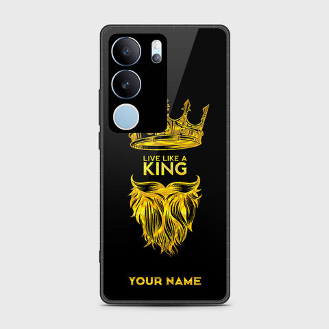 Vivo V29 Pro Cover- Gold Series - HQ Ultra Shine Premium Infinity Glass Soft Silicon Borders Case