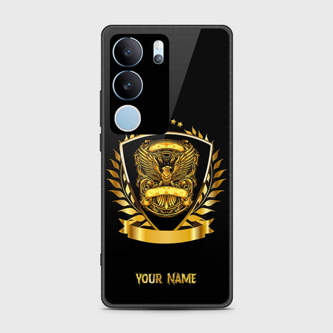 Vivo V29 Pro Cover- Gold Series - HQ Ultra Shine Premium Infinity Glass Soft Silicon Borders Case