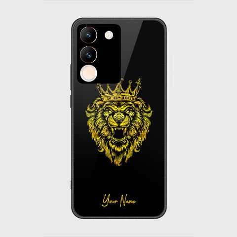 vivo V29e Cover- Gold Series - HQ Ultra Shine Premium Infinity Glass Soft Silicon Borders Case