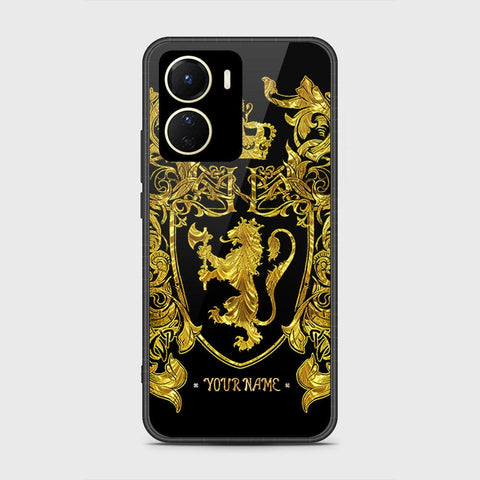 Vivo Y16 Cover- Gold Series - HQ Ultra Shine Premium Infinity Glass Soft Silicon Borders Case