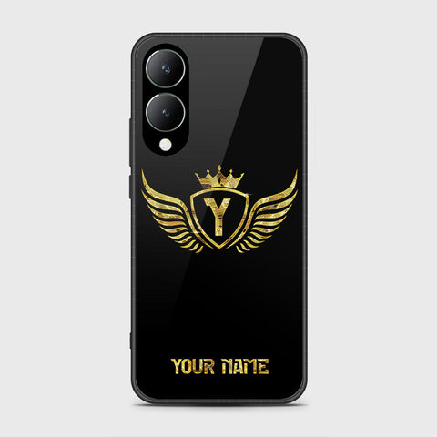 Vivo Y17s Cover- Gold Series - HQ Ultra Shine Premium Infinity Glass Soft Silicon Borders Case