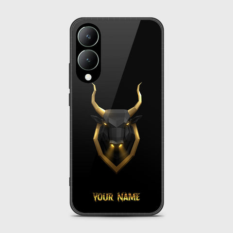 Vivo Y17s Cover- Gold Series - HQ Ultra Shine Premium Infinity Glass Soft Silicon Borders Case