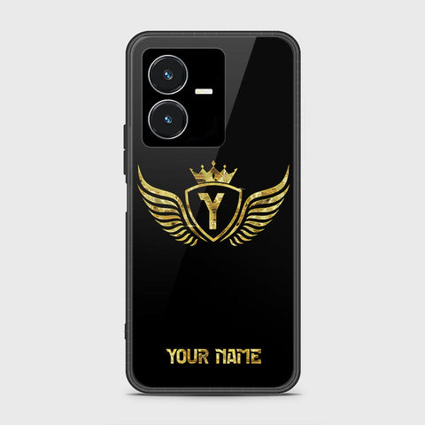 Vivo Y22s Cover- Gold Series - HQ Ultra Shine Premium Infinity Glass Soft Silicon Borders Case