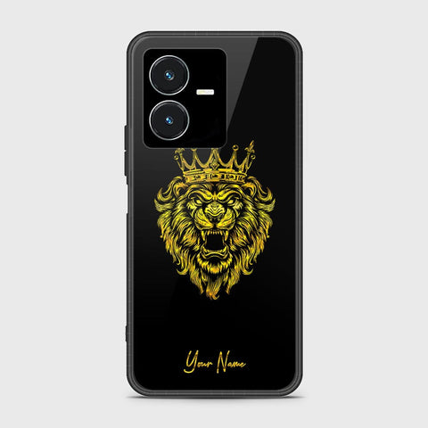 Vivo Y22s Cover- Gold Series - HQ Ultra Shine Premium Infinity Glass Soft Silicon Borders Case