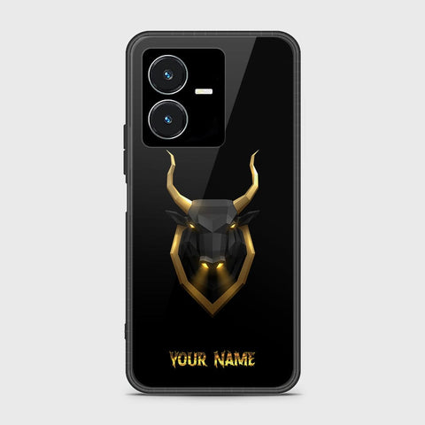 Vivo Y22s Cover- Gold Series - HQ Ultra Shine Premium Infinity Glass Soft Silicon Borders Case