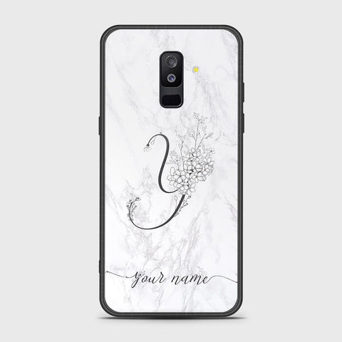 Samsung Galaxy A6 Plus 2018 Cover - Personalized Alphabet Series - HQ Ultra Shine Premium Infinity Glass Soft Silicon Borders Case