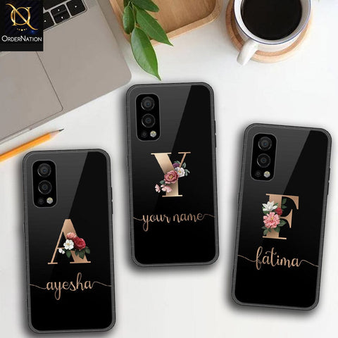 OnePlus Nord 2 Cover - Personalized Alphabet Series - HQ Ultra Shine Premium Infinity Glass Soft Silicon Borders Case