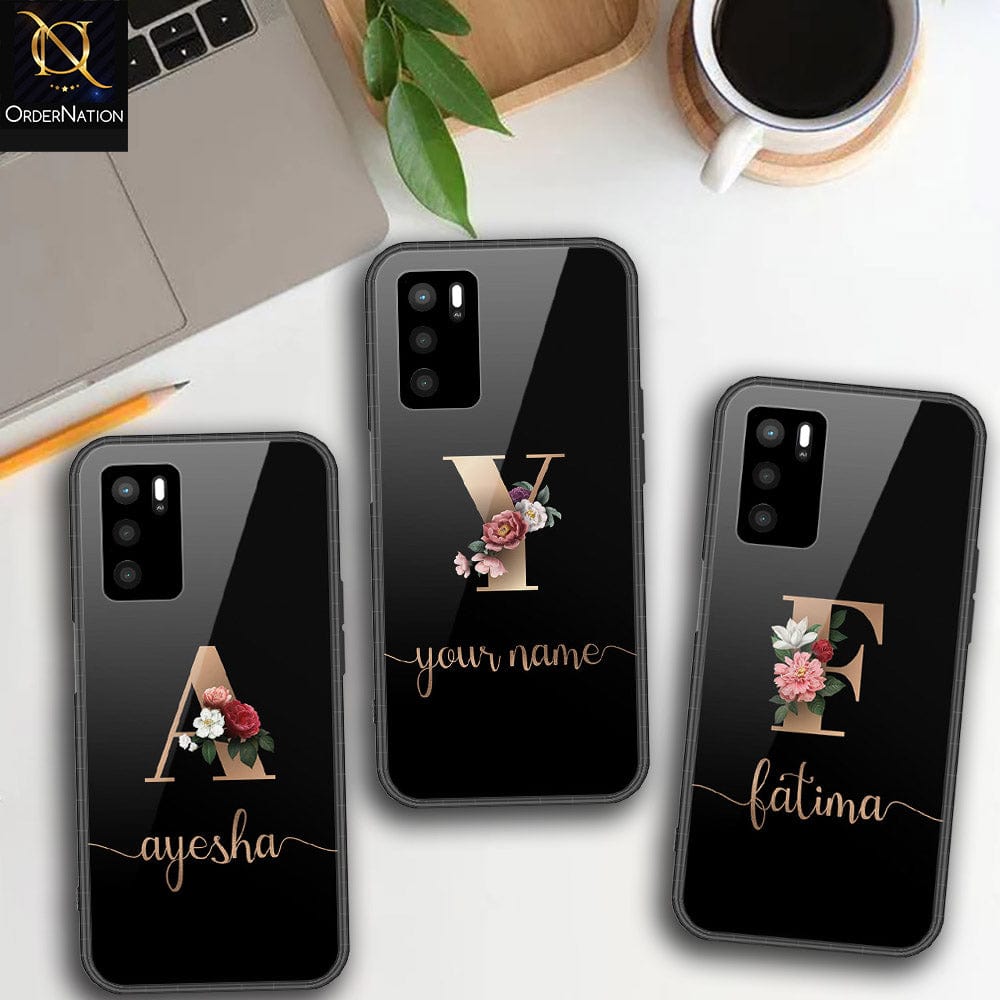 Oppo A16s Cover - Personalized Alphabet Series - HQ Ultra Shine Premium Infinity Glass Soft Silicon Borders Case