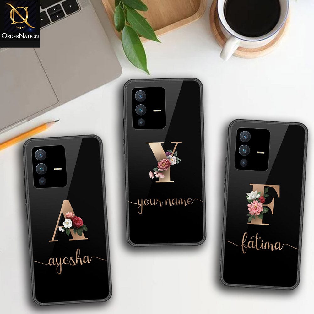 Vivo V23 5G Cover - Personalized Alphabet Series - HQ Ultra Shine Premium Infinity Glass Soft Silicon Borders Case