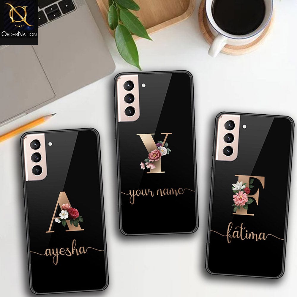 Samsung Galaxy S22 Plus 5G Cover - Personalized Alphabet Series - HQ Ultra Shine Premium Infinity Glass Soft Silicon Borders Case