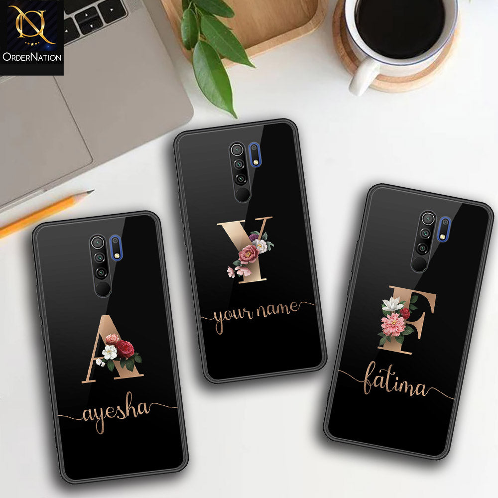 Xiaomi Redmi 9 Cover - Personalized Alphabet Series - HQ Ultra Shine Premium Infinity Glass Soft Silicon Borders Case