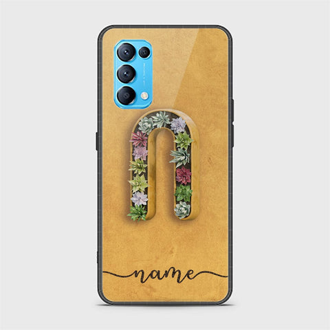 Oppo Reno 5 4G Cover - Personalized Alphabet Series - HQ Ultra Shine Premium Infinity Glass Soft Silicon Borders Case