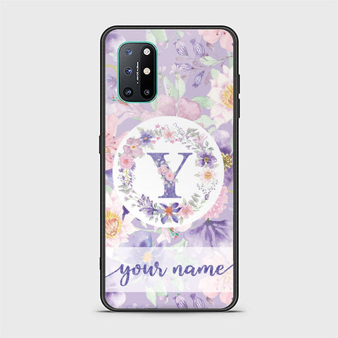 OnePlus 8T Cover - Personalized Alphabet Series Series - HQ Ultra Shine Premium Infinity Glass Soft Silicon Borders Case