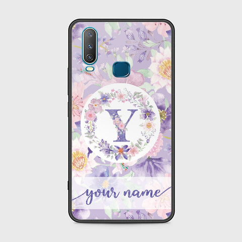 Vivo Y15 Cover - Personalized Alphabet Series Series - HQ Ultra Shine Premium Infinity Glass Soft Silicon Borders Case