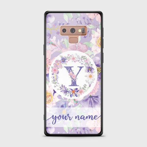 Samsung Galaxy Note 9 Cover - Personalized Alphabet Series Series - HQ Ultra Shine Premium Infinity Glass Soft Silicon Borders Case