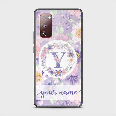 Samsung Galaxy S20 FE Cover - Personalized Alphabet Series - HQ Ultra Shine Premium Infinity Glass Soft Silicon Borders Case