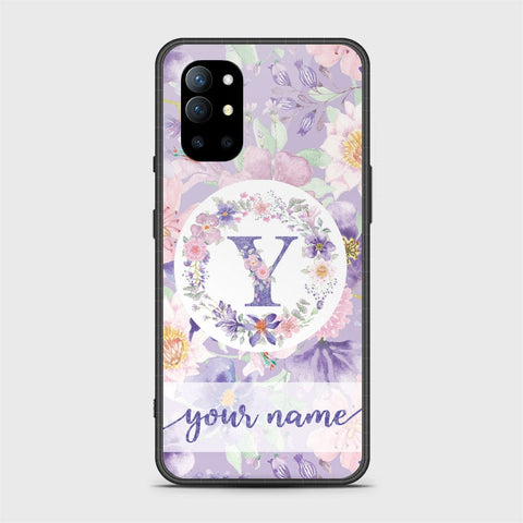 OnePlus 9R Cover - Personalized Alphabet Series - HQ Ultra Shine Premium Infinity Glass Soft Silicon Borders Case