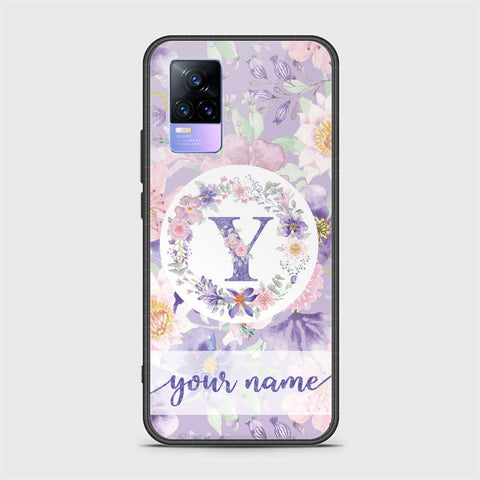 Vivo Y73 Cover - Personalized Alphabet Series - HQ Ultra Shine Premium Infinity Glass Soft Silicon Borders Case