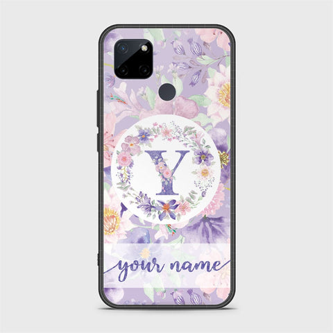 Realme C21Y Cover - Personalized Alphabet Series - HQ Ultra Shine Premium Infinity Glass Soft Silicon Borders Case