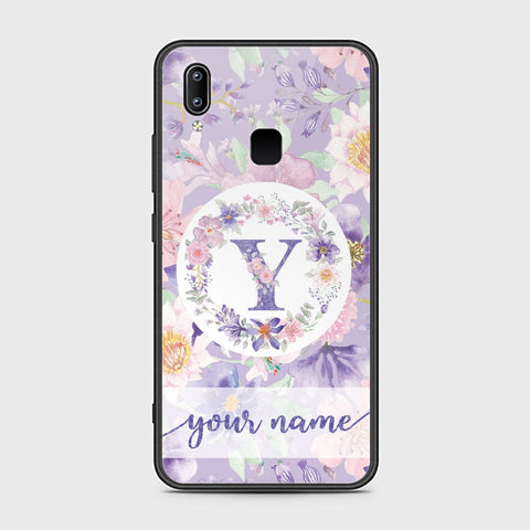 Vivo Y91 Cover - Personalized Alphabet Series - HQ Ultra Shine Premium Infinity Glass Soft Silicon Borders Case