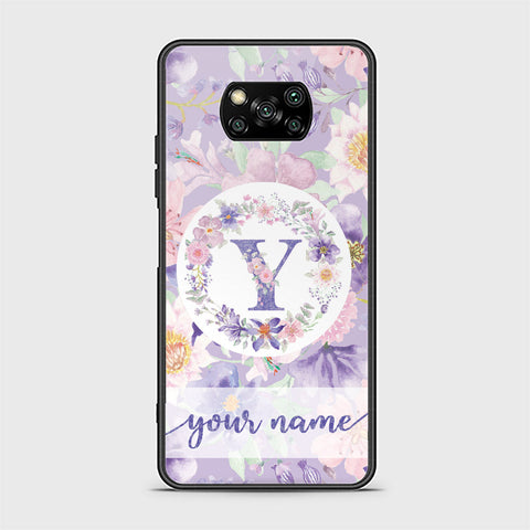 Xiaomi Poco X3 Cover - Personalized Alphabet Series - HQ Ultra Shine Premium Infinity Glass Soft Silicon Borders Case