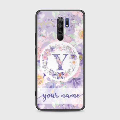 Xiaomi Redmi 9 Cover - Personalized Alphabet Series - HQ Ultra Shine Premium Infinity Glass Soft Silicon Borders Case