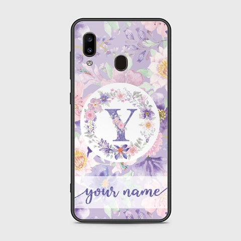 Samsung Galaxy A30 Cover - Personalized Alphabet Series - HQ Ultra Shine Premium Infinity Glass Soft Silicon Borders Case