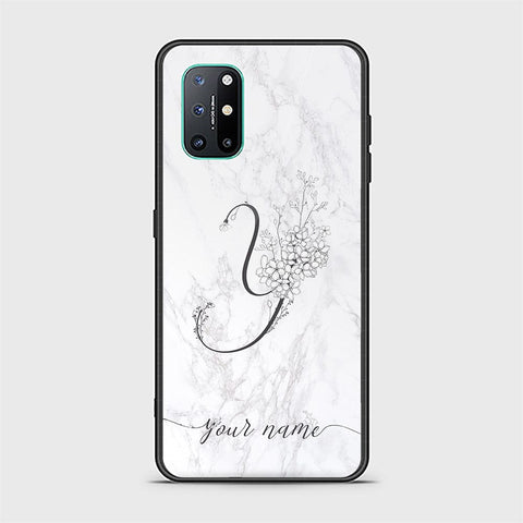 OnePlus 8T Cover - Personalized Alphabet Series Series - HQ Ultra Shine Premium Infinity Glass Soft Silicon Borders Case