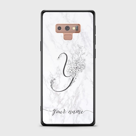 Samsung Galaxy Note 9 Cover - Personalized Alphabet Series Series - HQ Ultra Shine Premium Infinity Glass Soft Silicon Borders Case