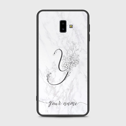 Samsung Galaxy J6 Plus 2018 Cover - Personalized Alphabet Series Series - HQ Ultra Shine Premium Infinity Glass Soft Silicon Borders Case