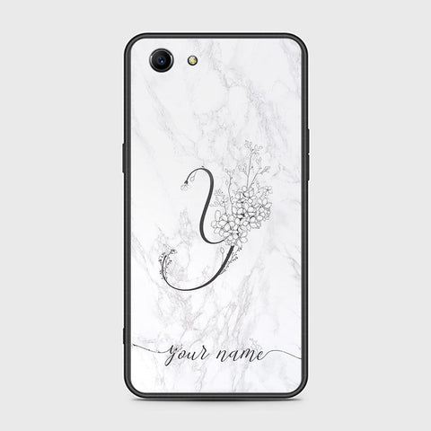 Oppo A1 Cover - Personalized Alphabet Series Series - HQ Ultra Shine Premium Infinity Glass Soft Silicon Borders Case