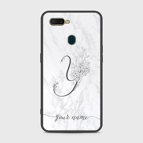 Oppo A12 Cover - Personalized Alphabet Series Series - HQ Ultra Shine Premium Infinity Glass Soft Silicon Borders Case