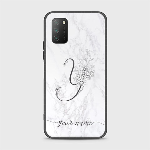 Xiaomi Poco M3 Cover - Personalized Alphabet Series - HQ Ultra Shine Premium Infinity Glass Soft Silicon Borders Case