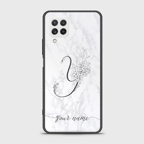 Samsung Galaxy M22 Cover - Personalized Alphabet Series - HQ Ultra Shine Premium Infinity Glass Soft Silicon Borders Case