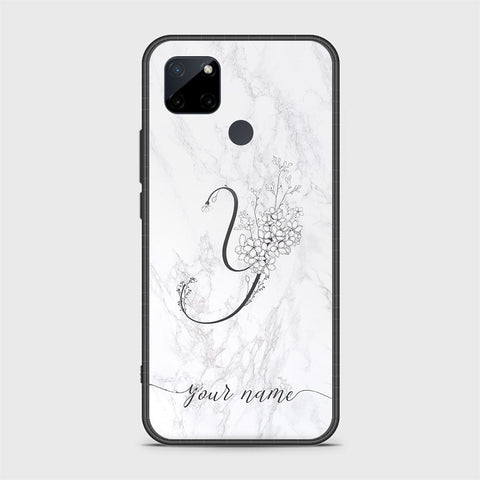 Realme C25Y Cover - Personalized Alphabet Series - HQ Ultra Shine Premium Infinity Glass Soft Silicon Borders Case