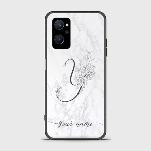 Realme 9i Cover - Personalized Alphabet Series - HQ Ultra Shine Premium Infinity Glass Soft Silicon Borders Case