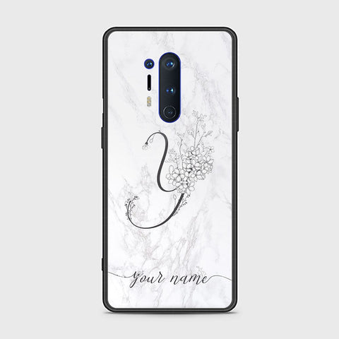 OnePlus 8 Pro Cover - Personalized Alphabet Series - HQ Ultra Shine Premium Infinity Glass Soft Silicon Borders Case