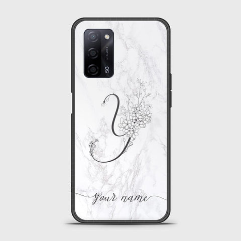 Oppo A55 5G Cover - Personalized Alphabet Series Series - HQ Ultra Shine Premium Infinity Glass Soft Silicon Borders Case