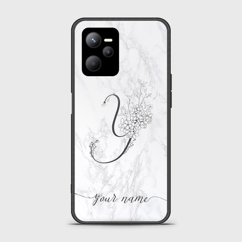 Realme Narzo 50A Prime Cover - Personalized Alphabet Series Series - HQ Ultra Shine Premium Infinity Glass Soft Silicon Borders Case